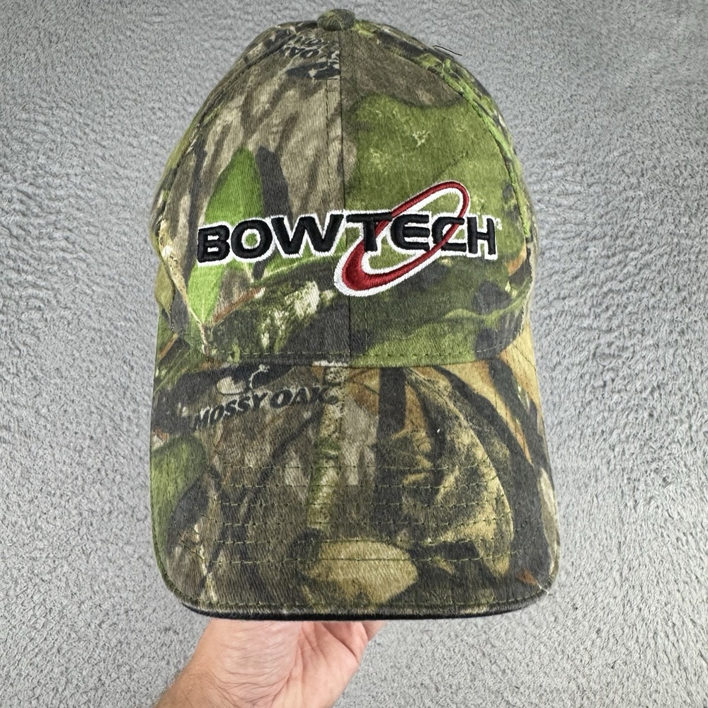 Bowtech Archery HuntingCamo Ball Cap Adjustable Cotton One Size Unisex Green Vtg